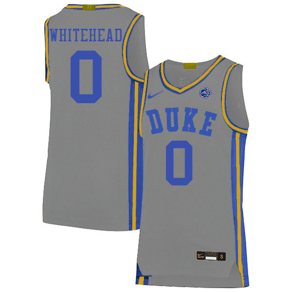 Men #0 Dariq Whitehead Duke Blue Devils 2022-23 College Stitched Basketball Jerseys Sale-Gray